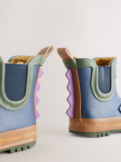 Navy Gruffalo Warm Lined Ankle Wellies image 4