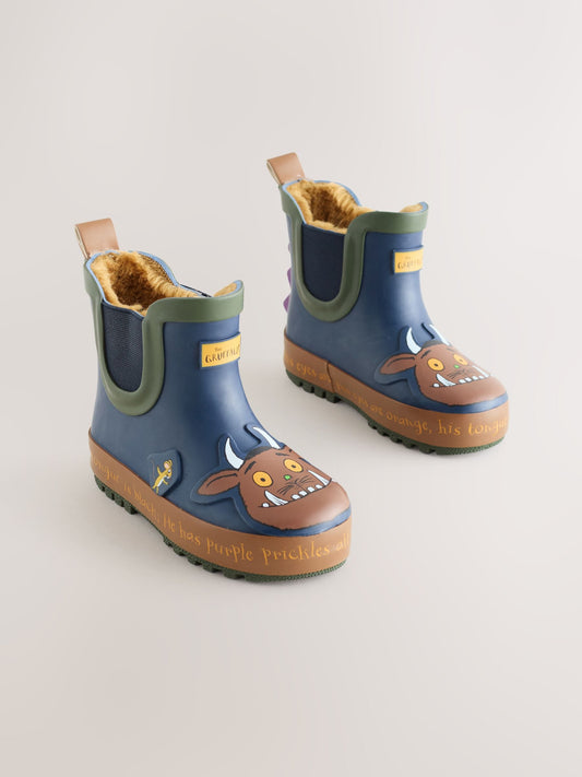 Dsiney Kidz - Navy Gruffalo Warm Lined Ankle Wellies image 1