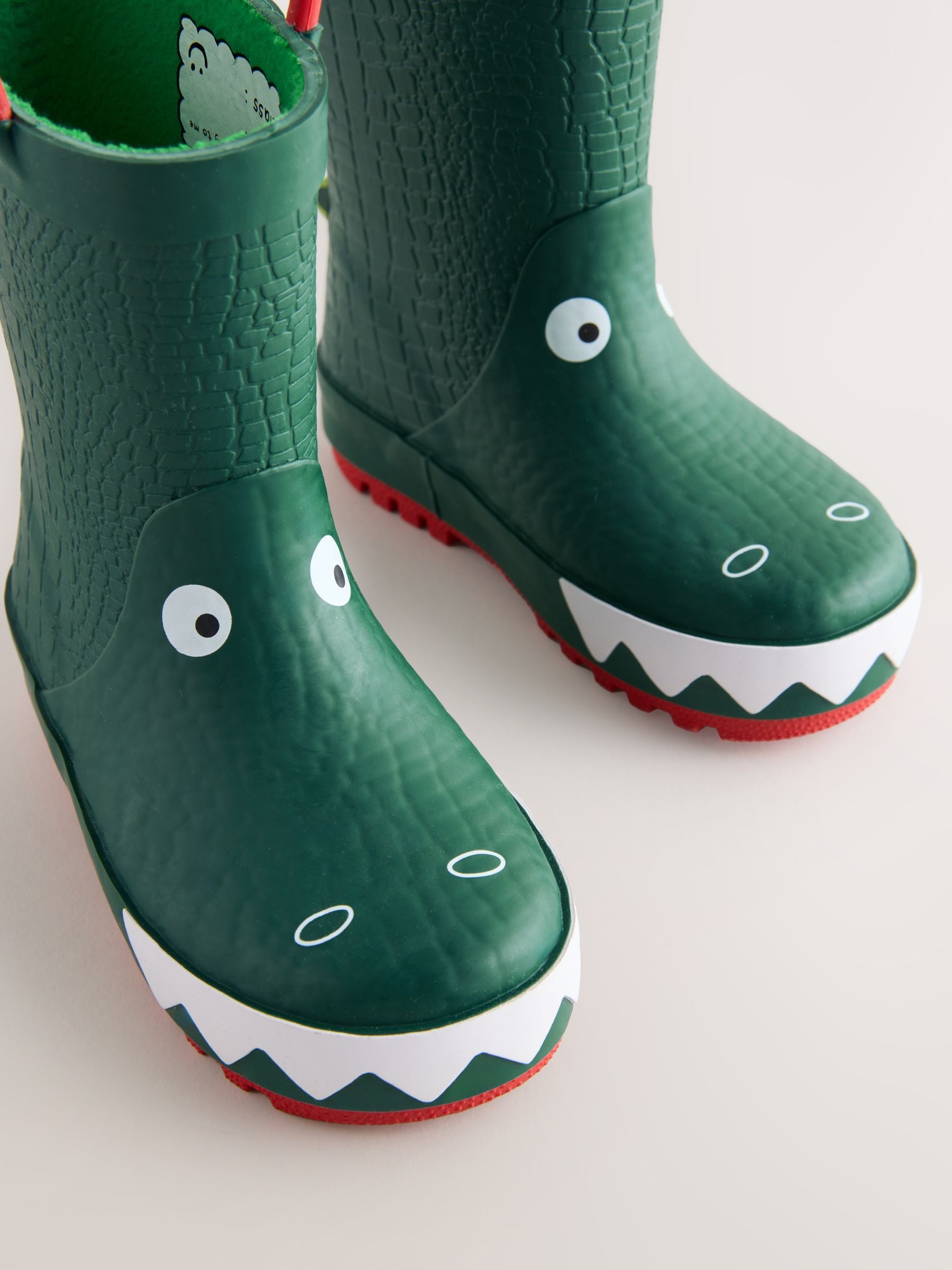 Green Crocodile Handle Pull On Wellies image 5