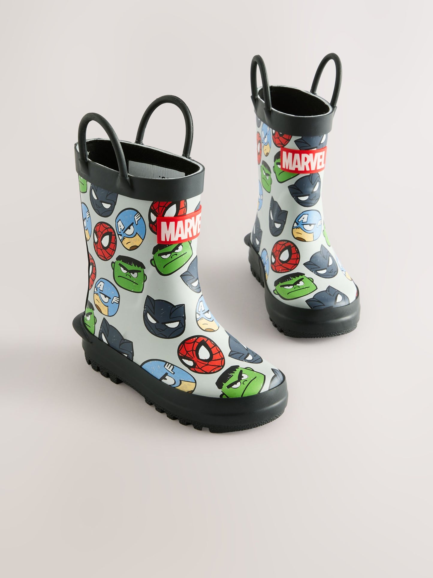 Dsiney Kidz - Grey Marvel Handle Pull On Wellies image 1