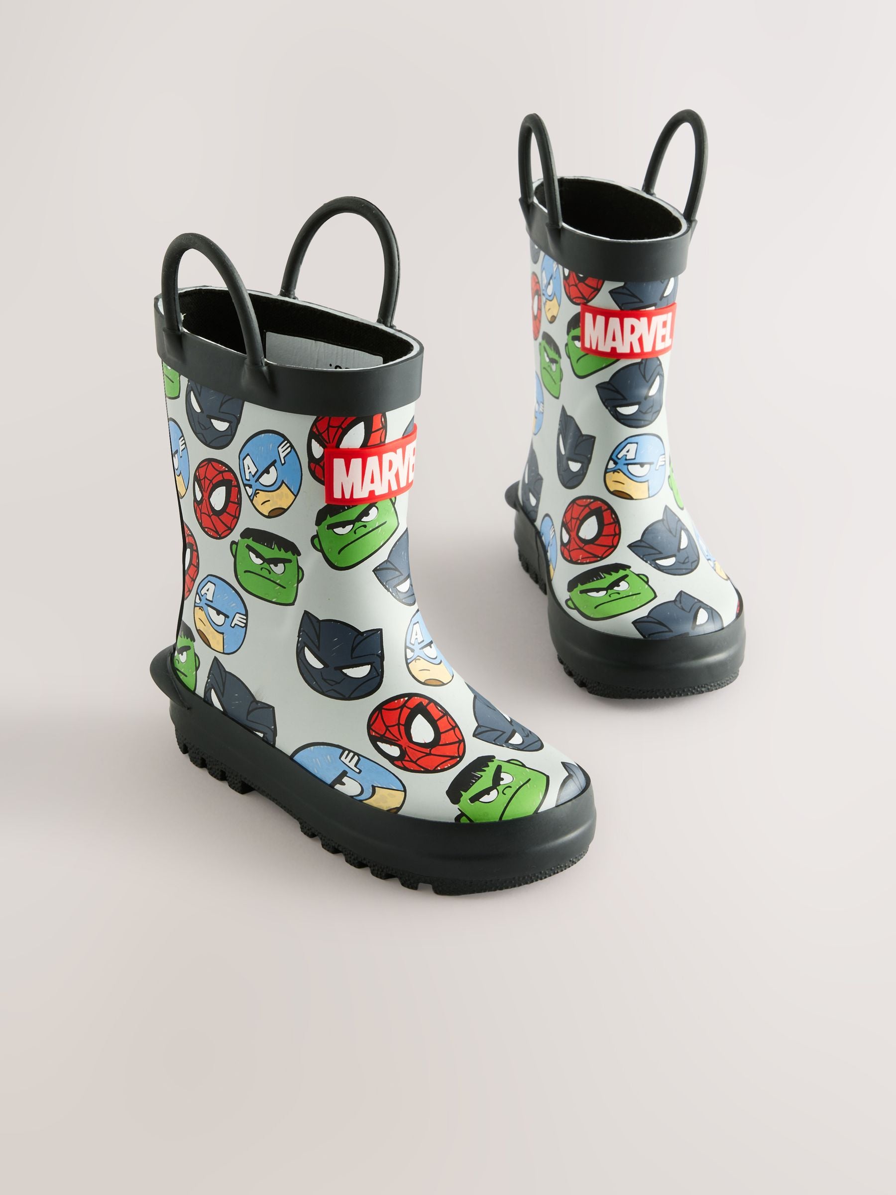 Dsiney Kidz - Grey Marvel Handle Pull On Wellies image 1