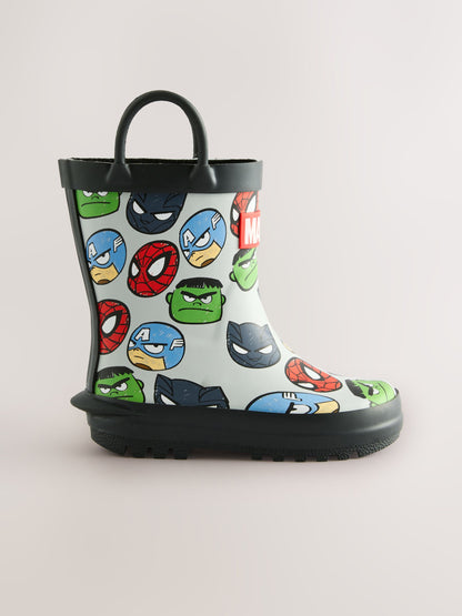 Dsiney Kidz - Grey Marvel Handle Pull On Wellies image 2