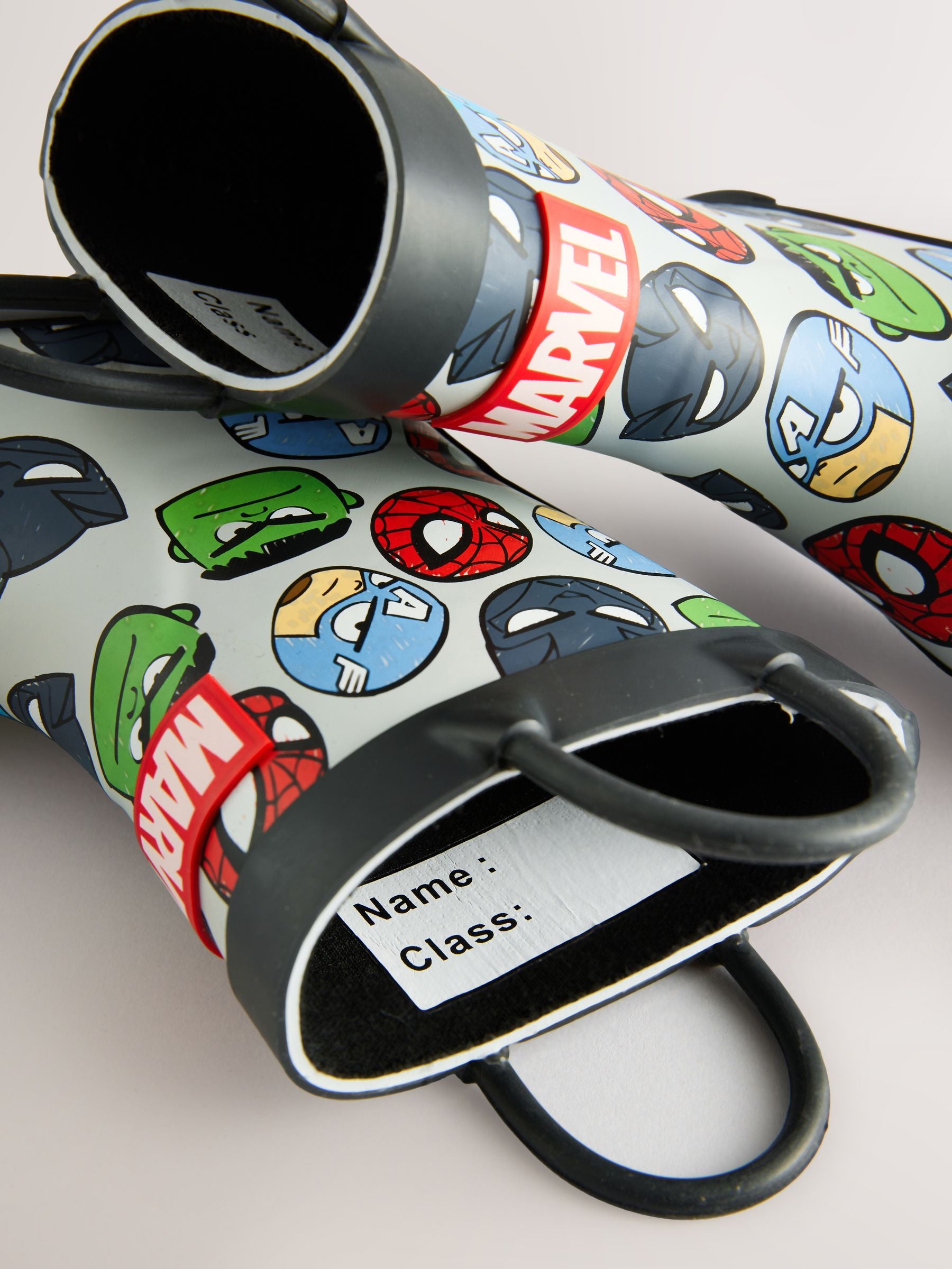 Dsiney Kidz - Grey Marvel Handle Pull On Wellies image 3