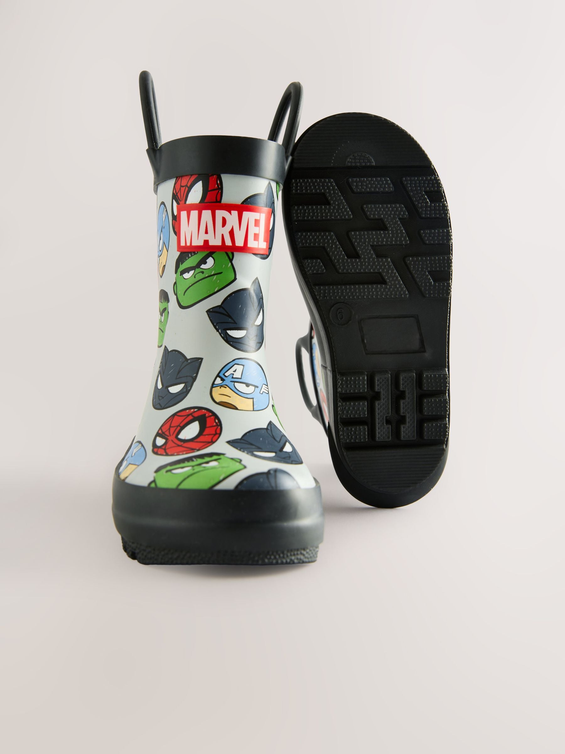 Dsiney Kidz - Grey Marvel Handle Pull On Wellies image 4