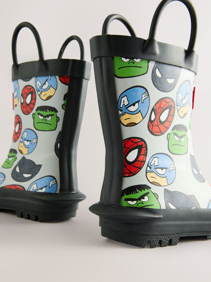 Dsiney Kidz - Grey Marvel Handle Pull On Wellies image 5