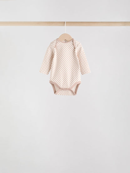 Blue Baby Long Sleeve Bodysuits 5 Pack image 4
