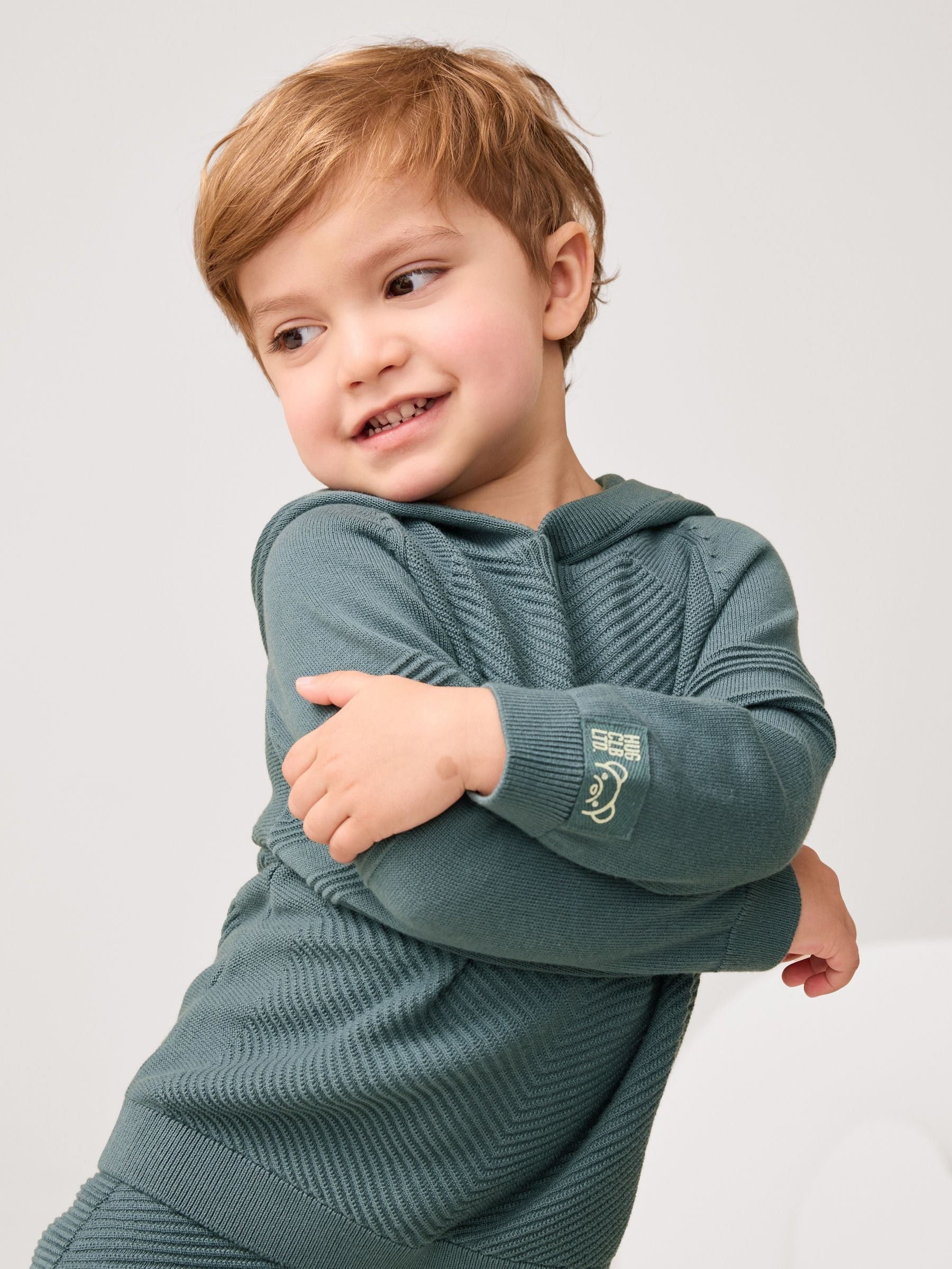 Blue Knitted Hoodie and Jogger Set (3mths-7yrs) image 2