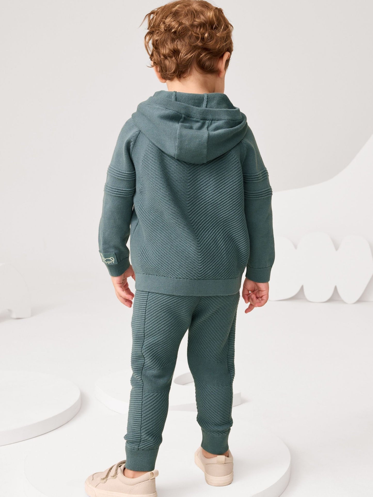 Blue Knitted Hoodie and Jogger Set (3mths-7yrs)