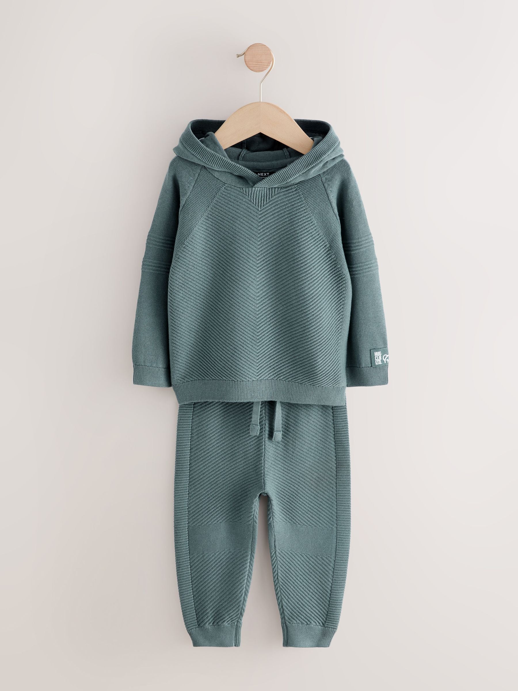 Blue Knitted Hoodie and Jogger Set (3mths-7yrs) image 4