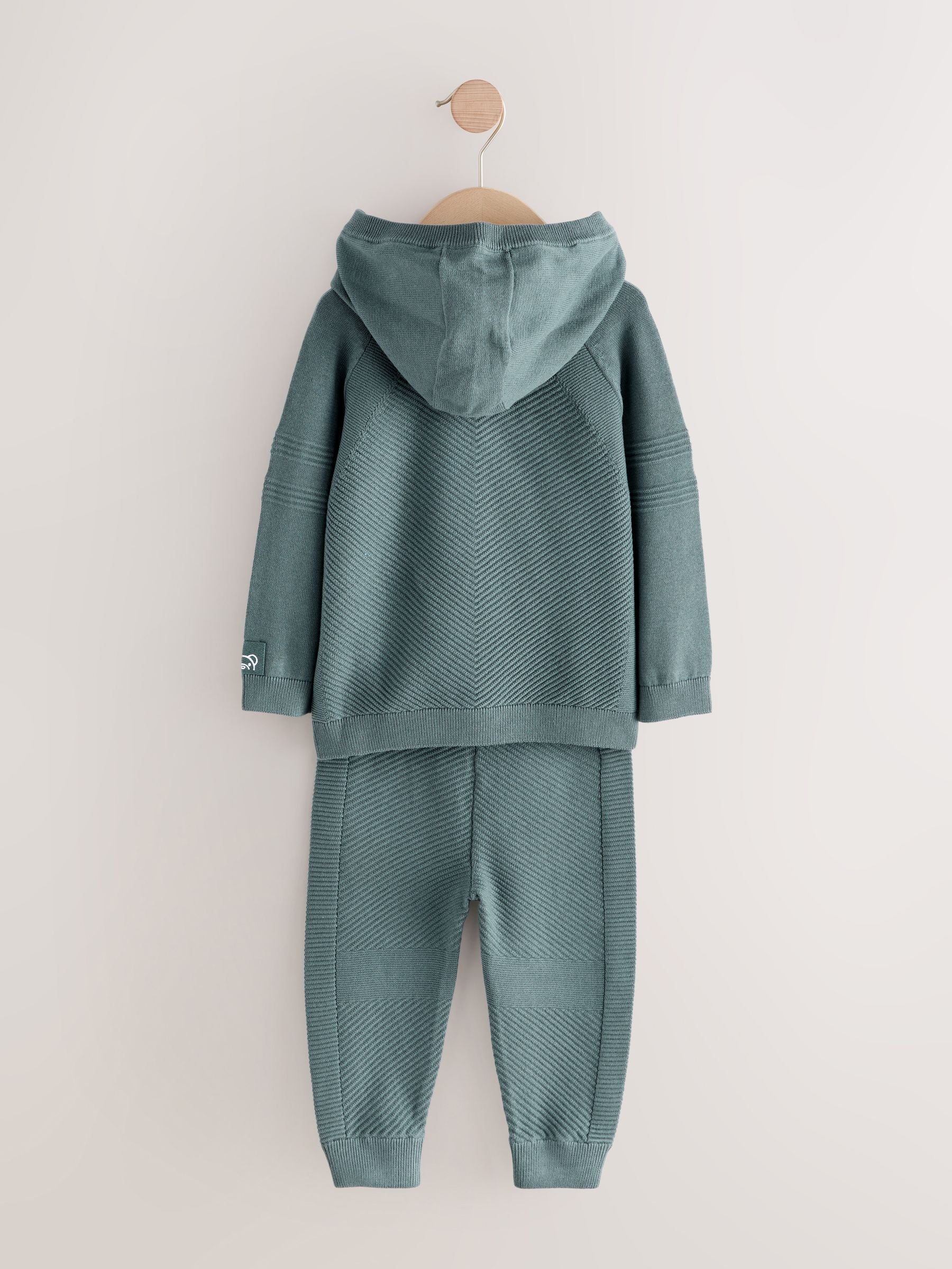 Blue Knitted Hoodie and Jogger Set (3mths-7yrs) image 6