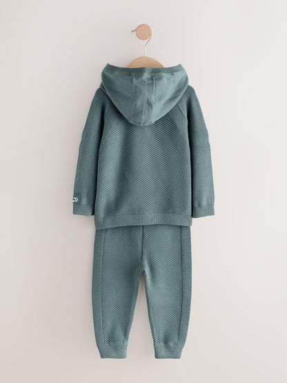 Blue Knitted Hoodie and Jogger Set (3mths-7yrs) image 6