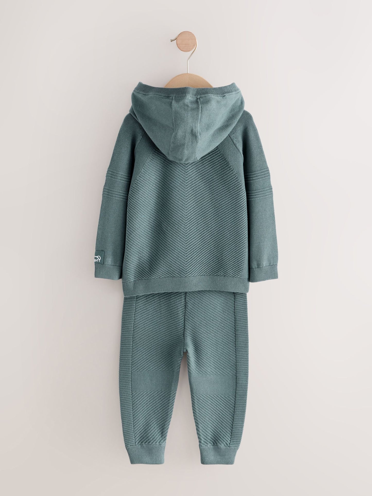 Blue Knitted Hoodie and Jogger Set (3mths-7yrs)