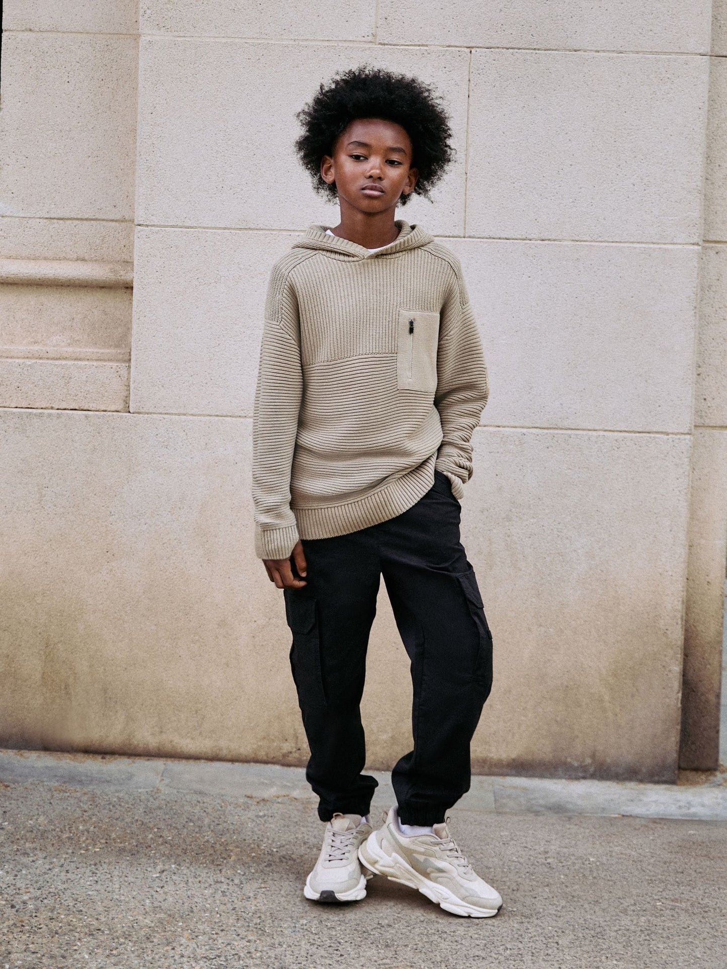 Dsiney Kidz - Neutral Utility Knitted Hoodie (3-16yrs) image 3