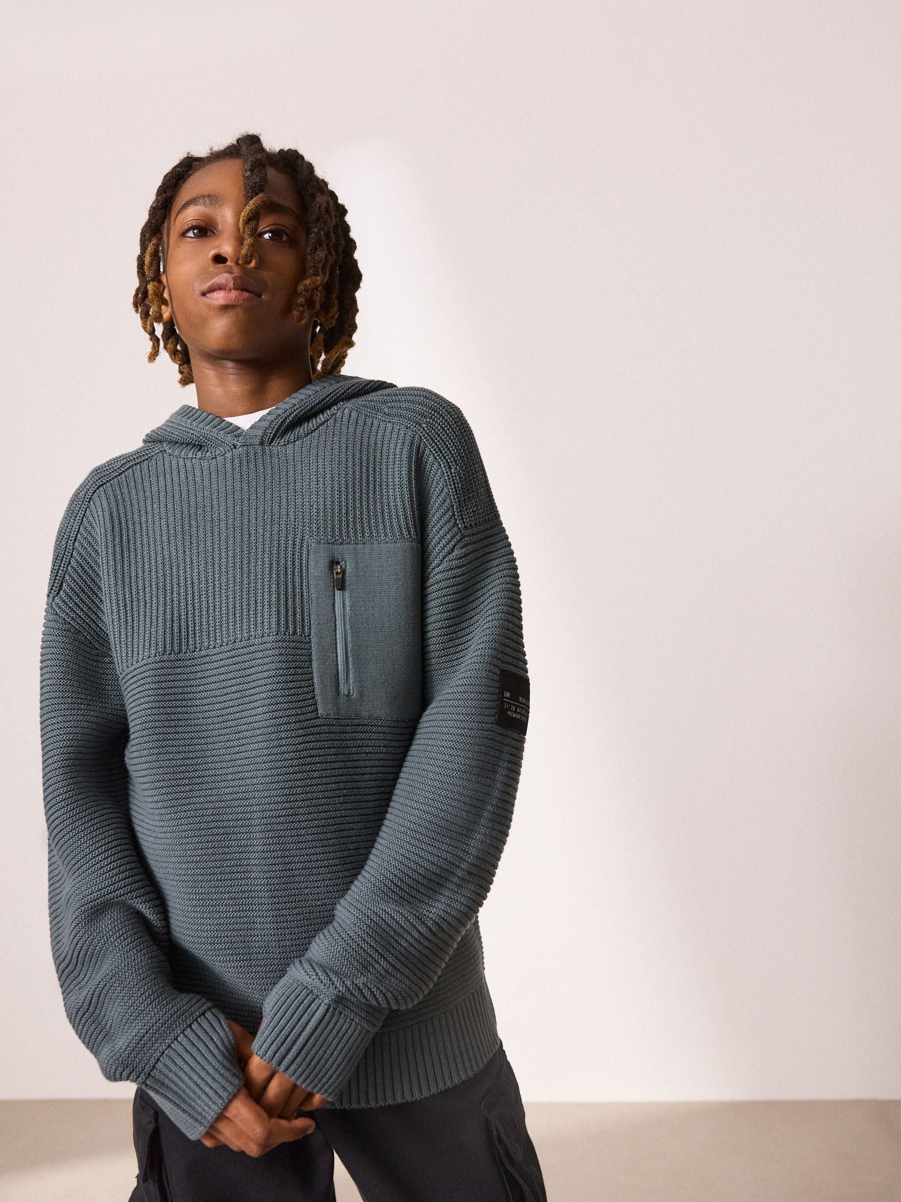 Dsiney Kidz - Blue Utility Knitted Hoodie (3-16yrs) image 1