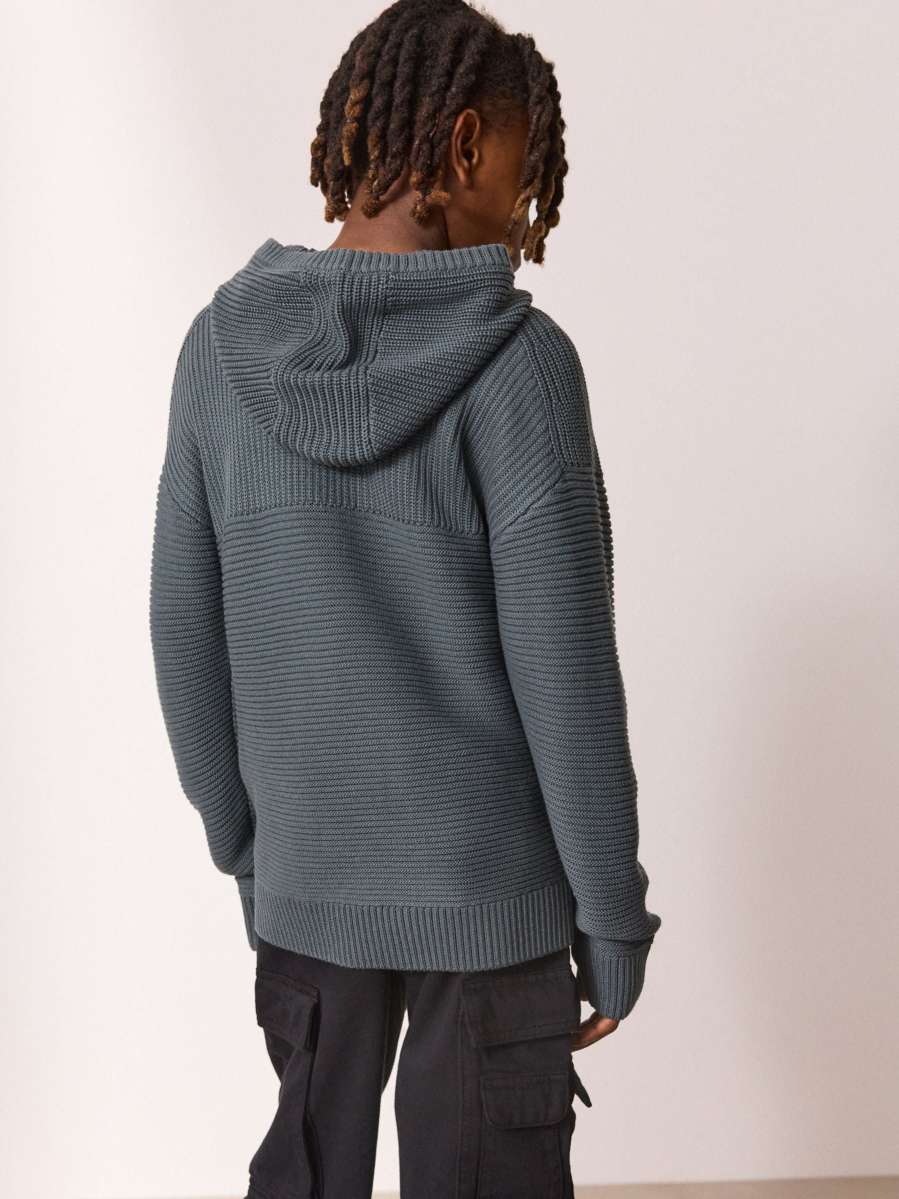 Dsiney Kidz - Blue Utility Knitted Hoodie (3-16yrs) image 2
