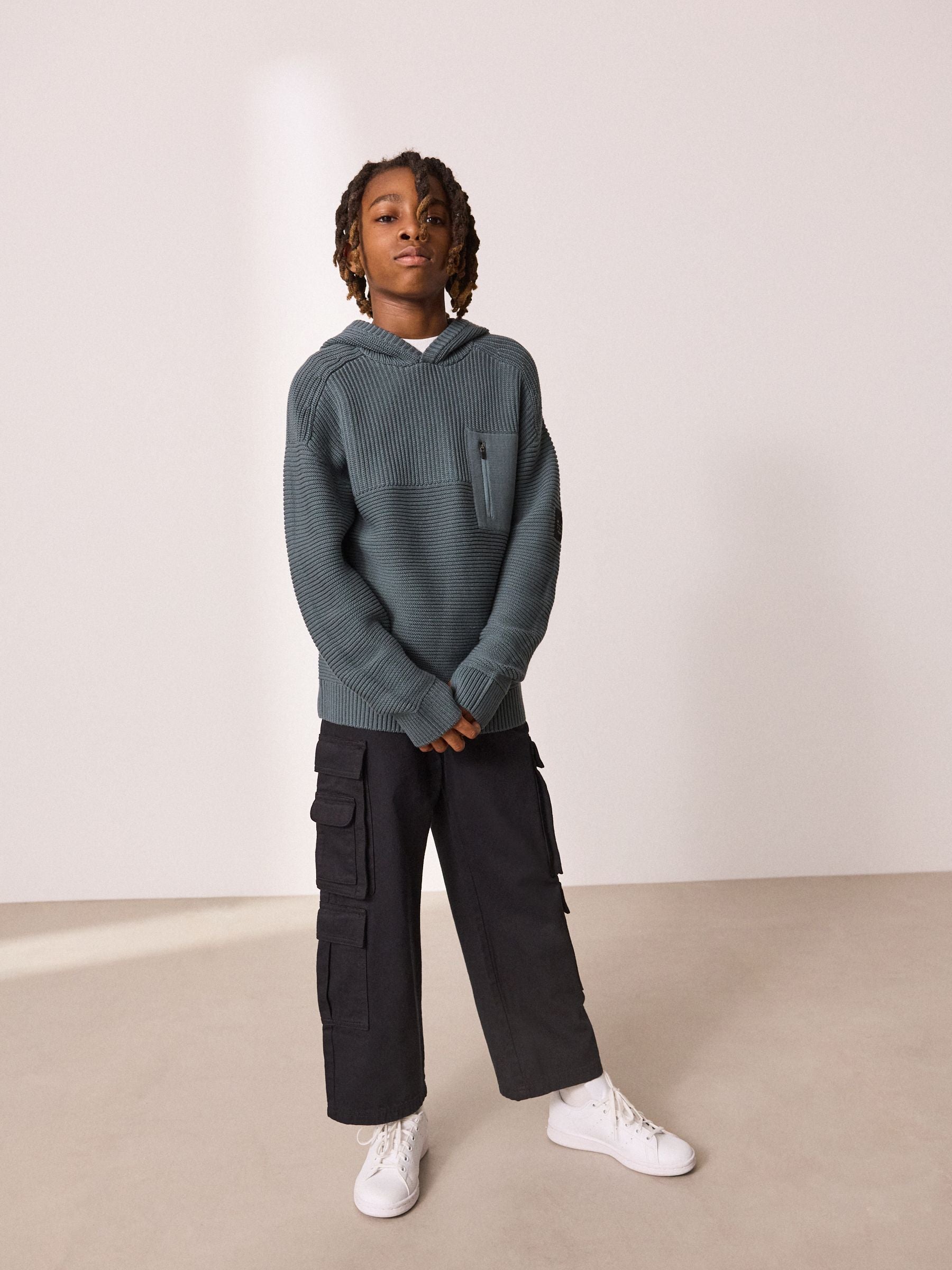 Dsiney Kidz - Blue Utility Knitted Hoodie (3-16yrs) image 3