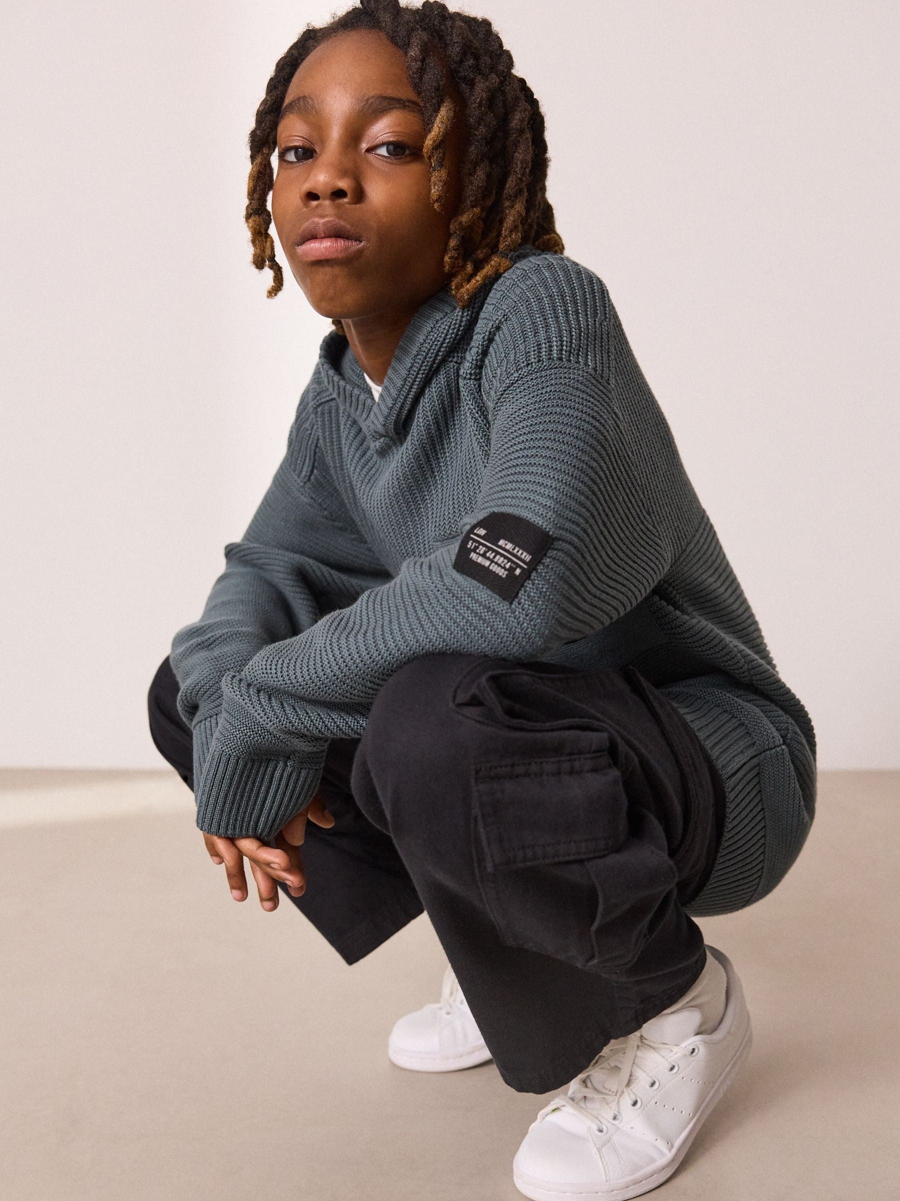 Dsiney Kidz - Blue Utility Knitted Hoodie (3-16yrs) image 4