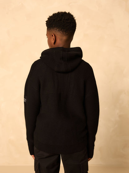 Dsiney Kidz - Black Utility Knitted Hoodie (3-16yrs) image 3