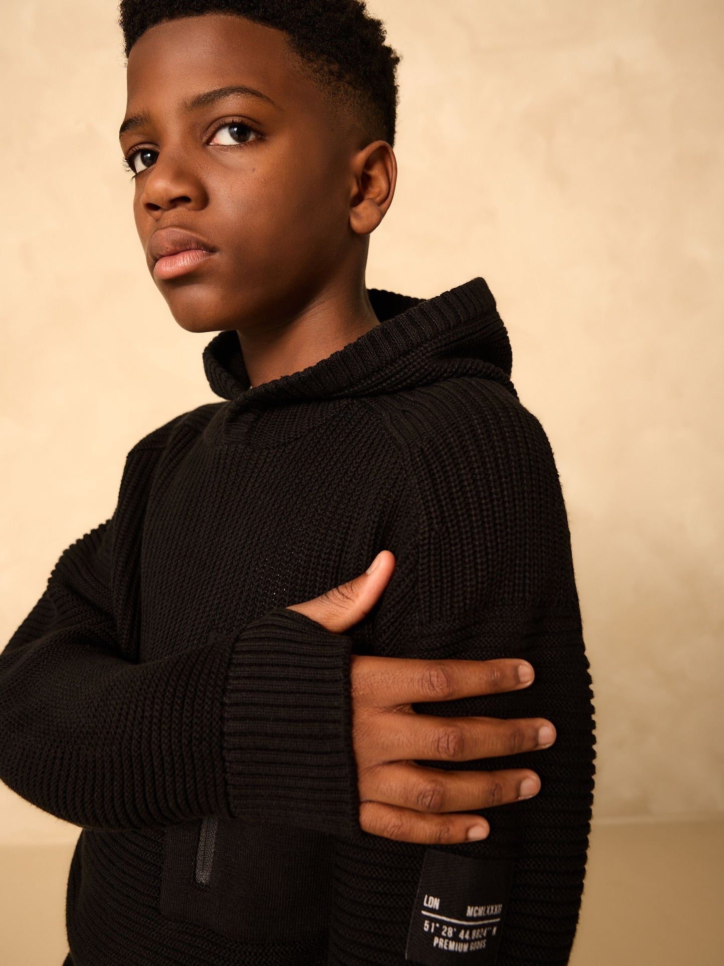 Dsiney Kidz - Black Utility Knitted Hoodie (3-16yrs) image 4