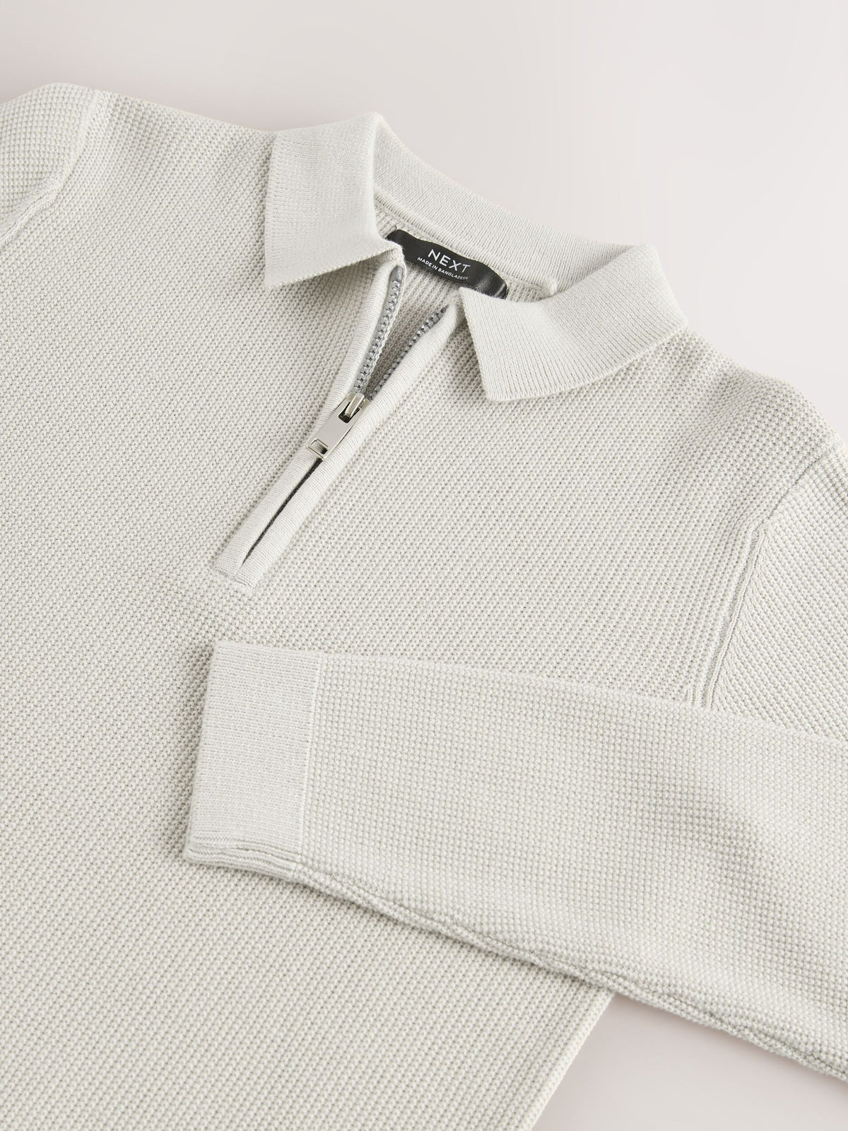 Dsiney Kidz - Grey Long Sleeve Zip Neck Knitted Polo Shirt (3-16yrs) image 9