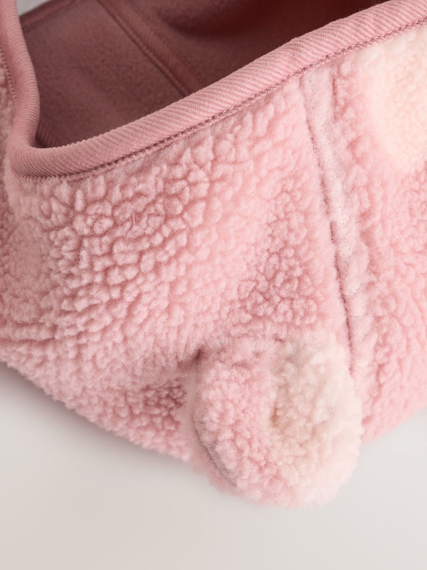 Pink Tonal Heart Printed Borg Baby Jacket (0mths-2yrs)