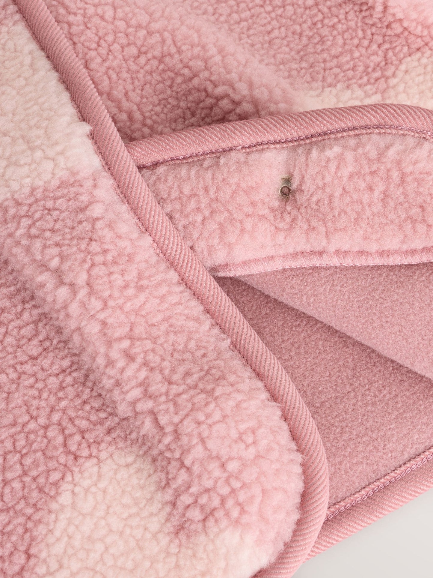 Pink Tonal Heart Printed Borg Baby Jacket (0mths-2yrs)