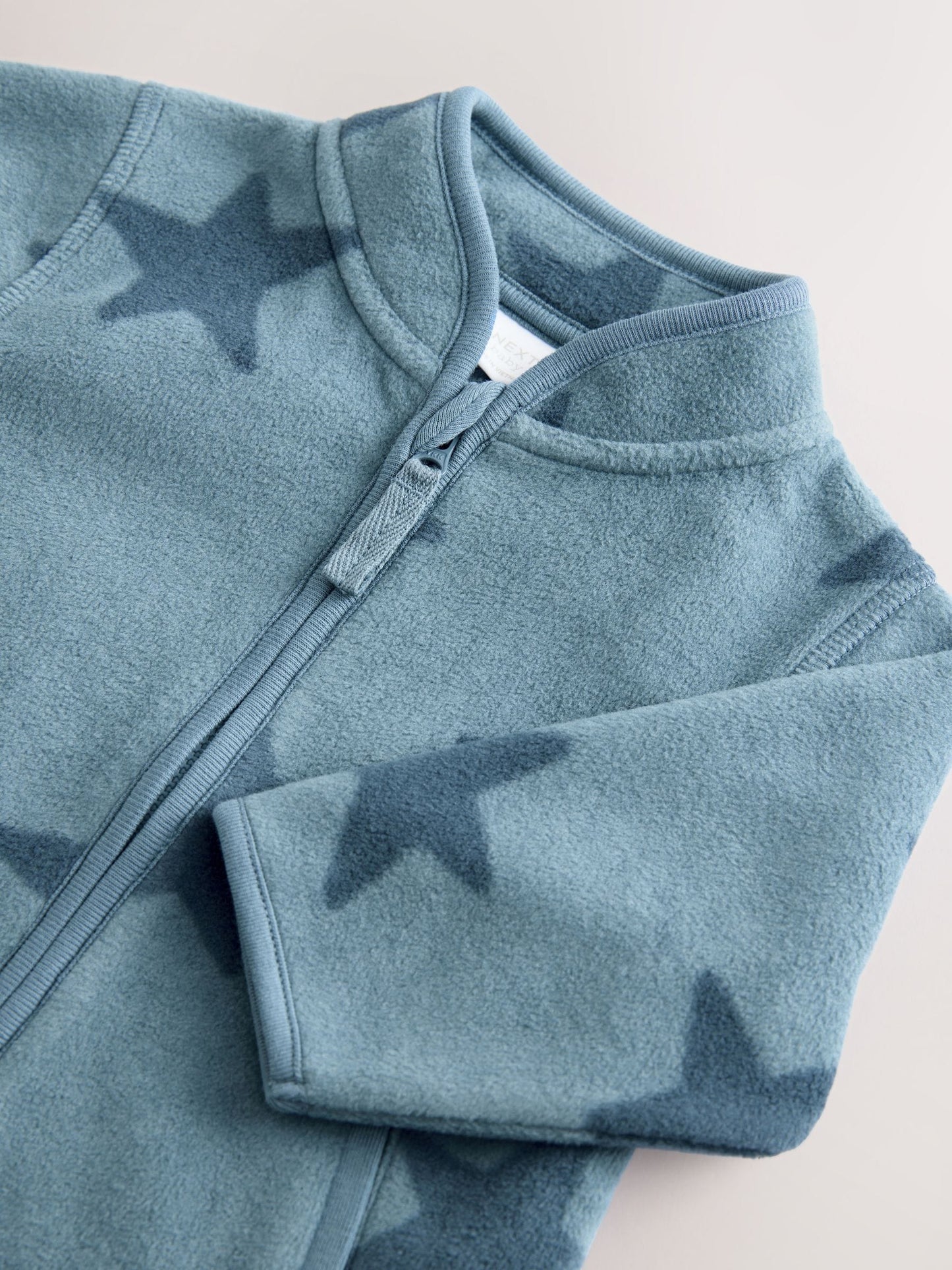 Blue Tonal Star Micro Fleece Baby Zip Jacket (0mths-2yrs)