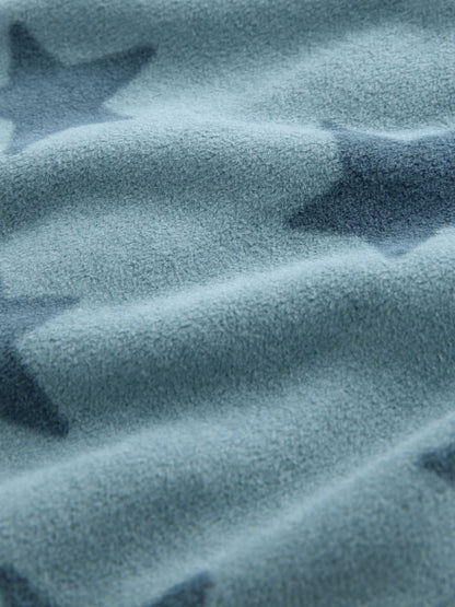 Blue Tonal Star Micro Fleece Baby Zip Jacket (0mths-2yrs)