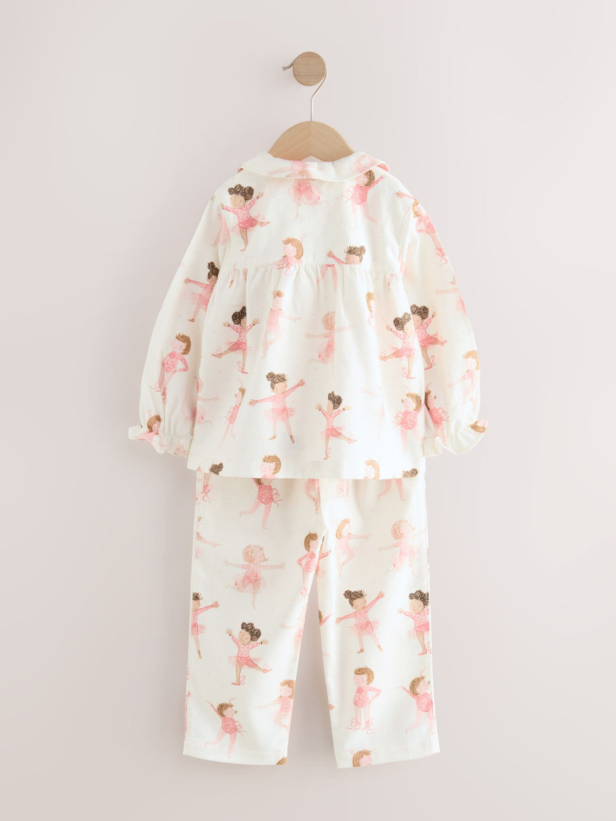 Dsiney Kidz - Ecru/Pink Ballerina Woven Button Through Pyjamas (9mths-10yrs) image 5