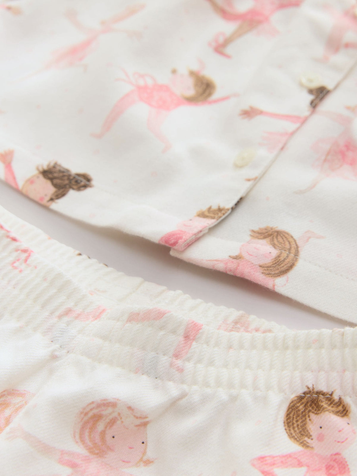 Dsiney Kidz - Ecru/Pink Ballerina Woven Button Through Pyjamas (9mths-10yrs) image 7