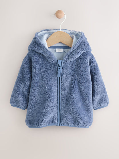 Navy Fleece Zip Through Baby Jacket (0mths-2yrs)