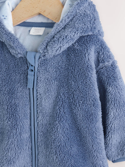 Navy Fleece Zip Through Baby Jacket (0mths-2yrs)