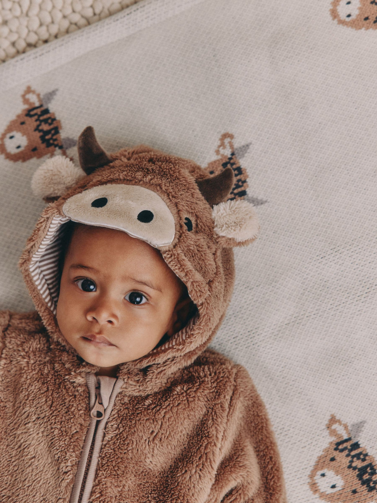Dsiney Kidz - Brown Hamish Hooded Baby Fleece Pramsuit (0-18mths) image 4