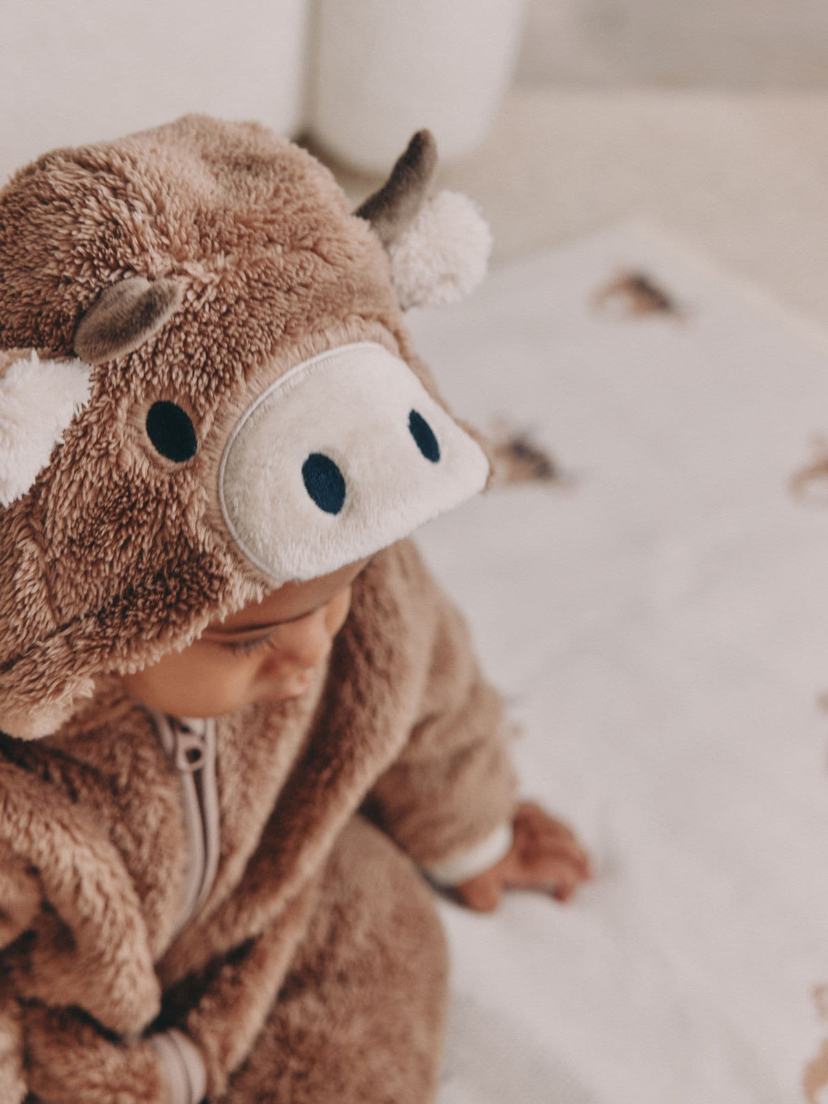 Dsiney Kidz - Brown Hamish Hooded Baby Fleece Pramsuit (0-18mths) image 5