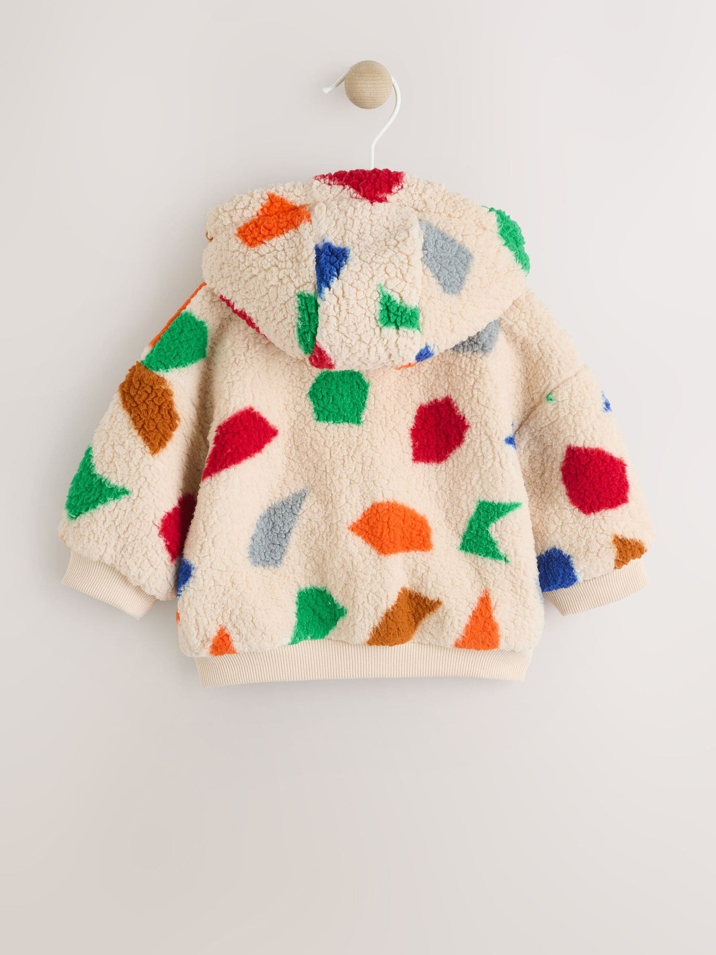 Natural Bright Geo Printed Zip Through Hooded Baby Jacket (0mths-2yrs)