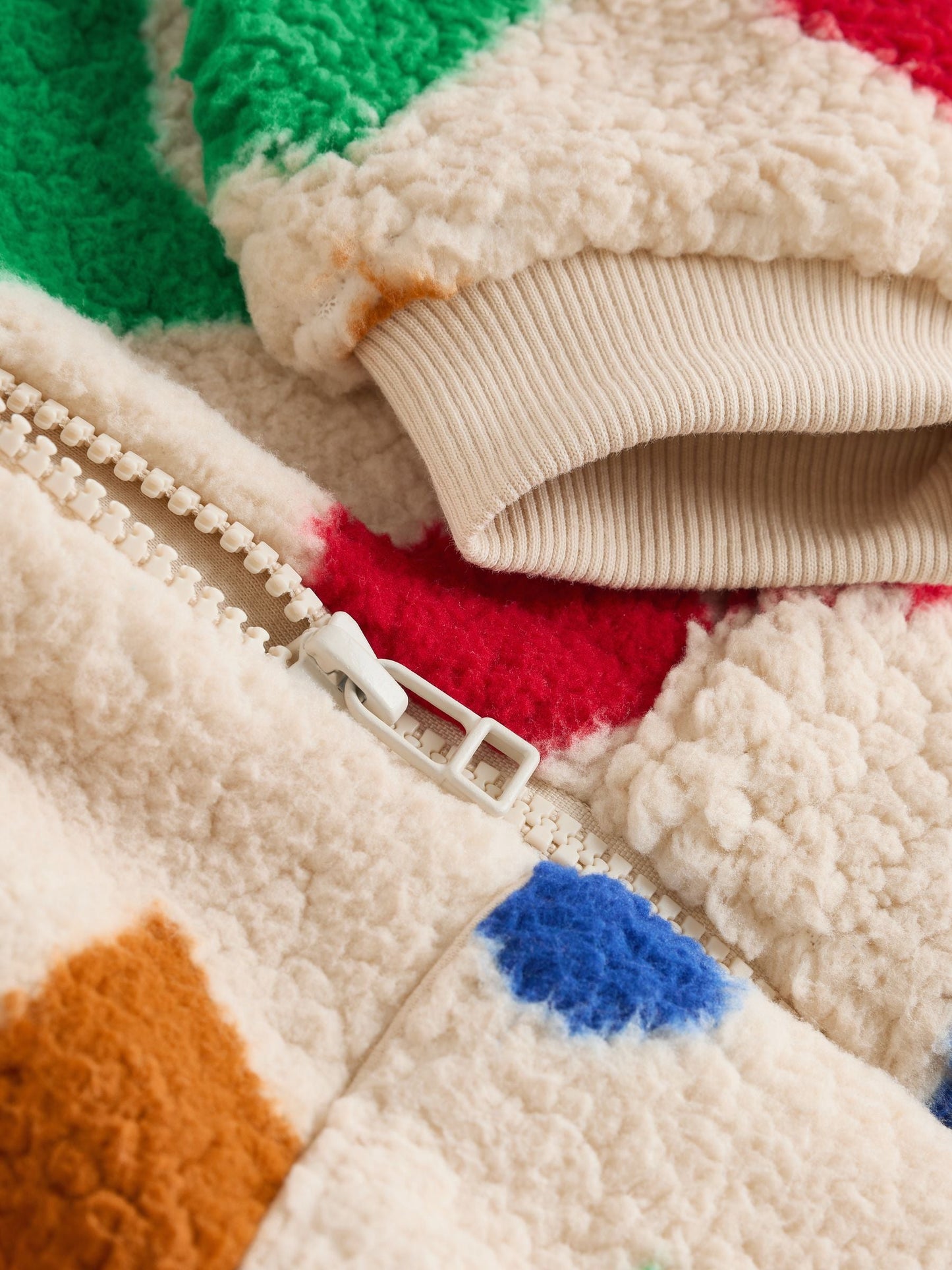 Natural Bright Geo Printed Zip Through Hooded Baby Jacket (0mths-2yrs)