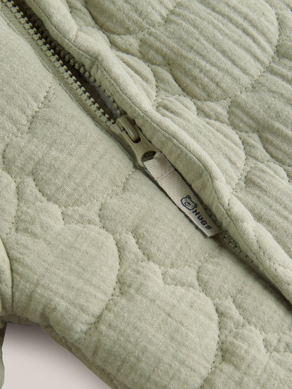 Sage Green Crinkled Baby Pramsuit (0mths-2yrs)