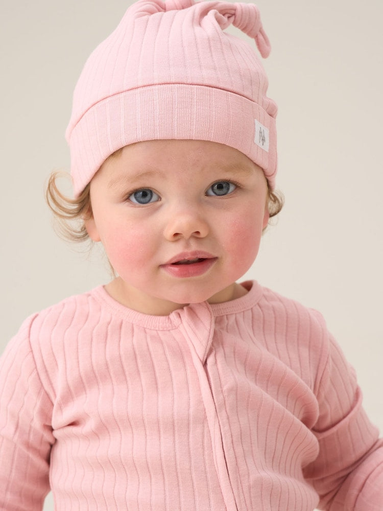 Angel & Rocket Pink Babygrow with Hat Set