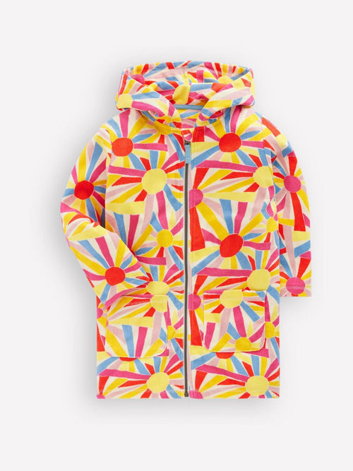 Dsiney Kidz - Boden Cream Romie Towelling Zip Throw-on Cover Ups image 1