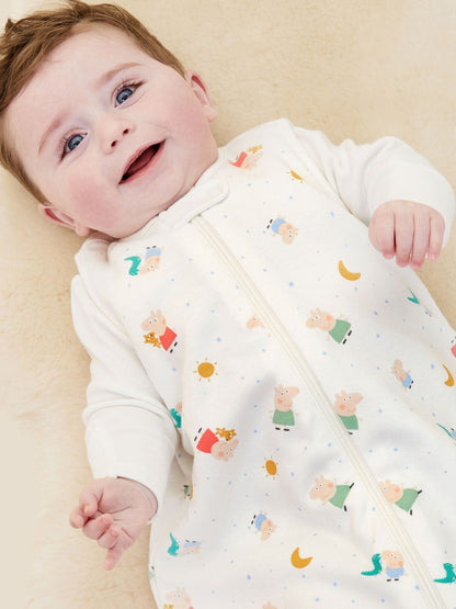 MORI Cream Peppa Pig Print Front Opening Sleeping 1.5 TOG Bag - image 1