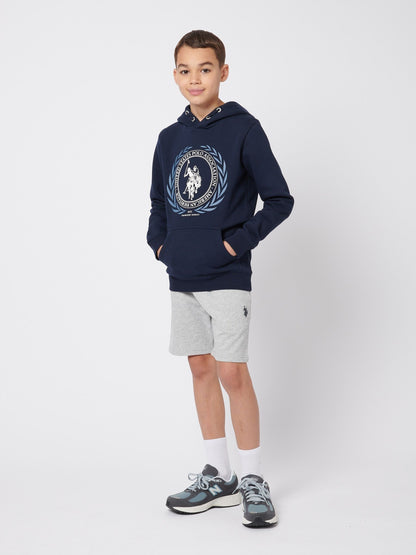 Dsiney Kidz - U.S. Polo Assn. Grey Boys 100% Cotton Double Horsemen Sweat Shorts image 3