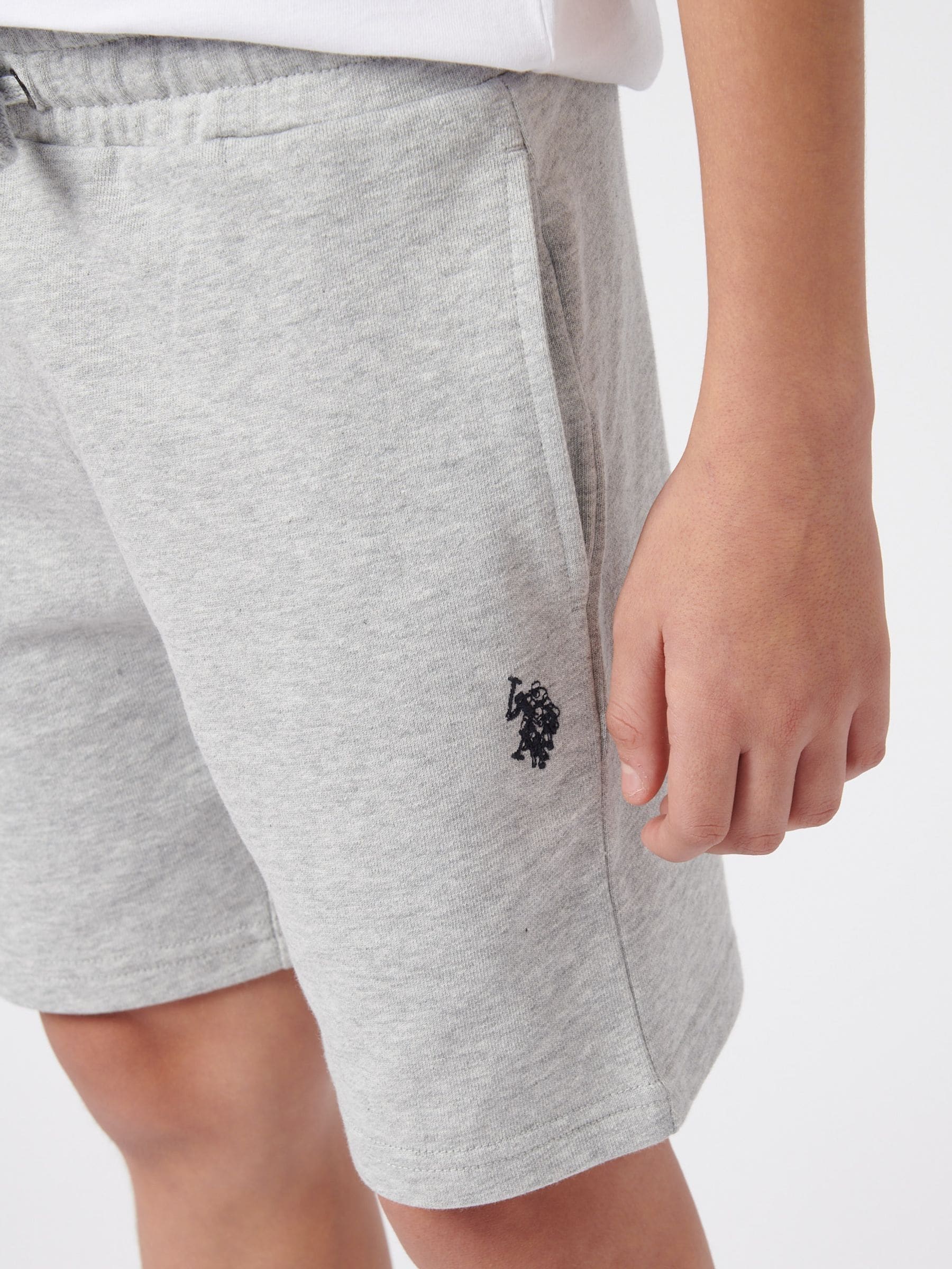 Dsiney Kidz - U.S. Polo Assn. Grey Boys 100% Cotton Double Horsemen Sweat Shorts image 5