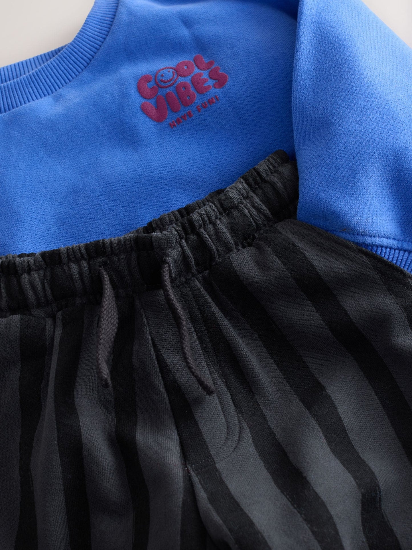 Dsiney Kidz - Blue/Grey Single Sweatshirt And Stripe Joggers Set (3mths-7yrs) image 3