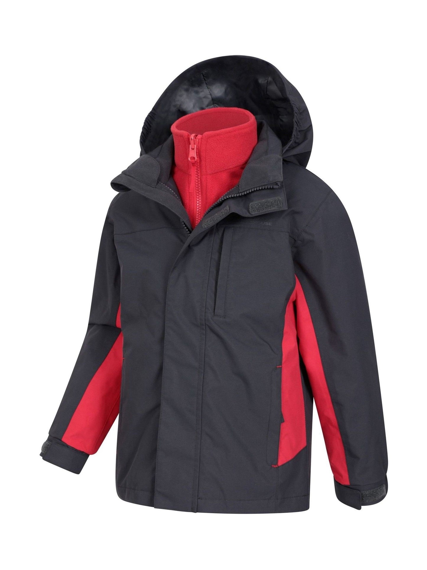 Dsiney Kidz - Mountain Warehouse Black Cannonball 3 in 1 Waterproof Jacket image 3