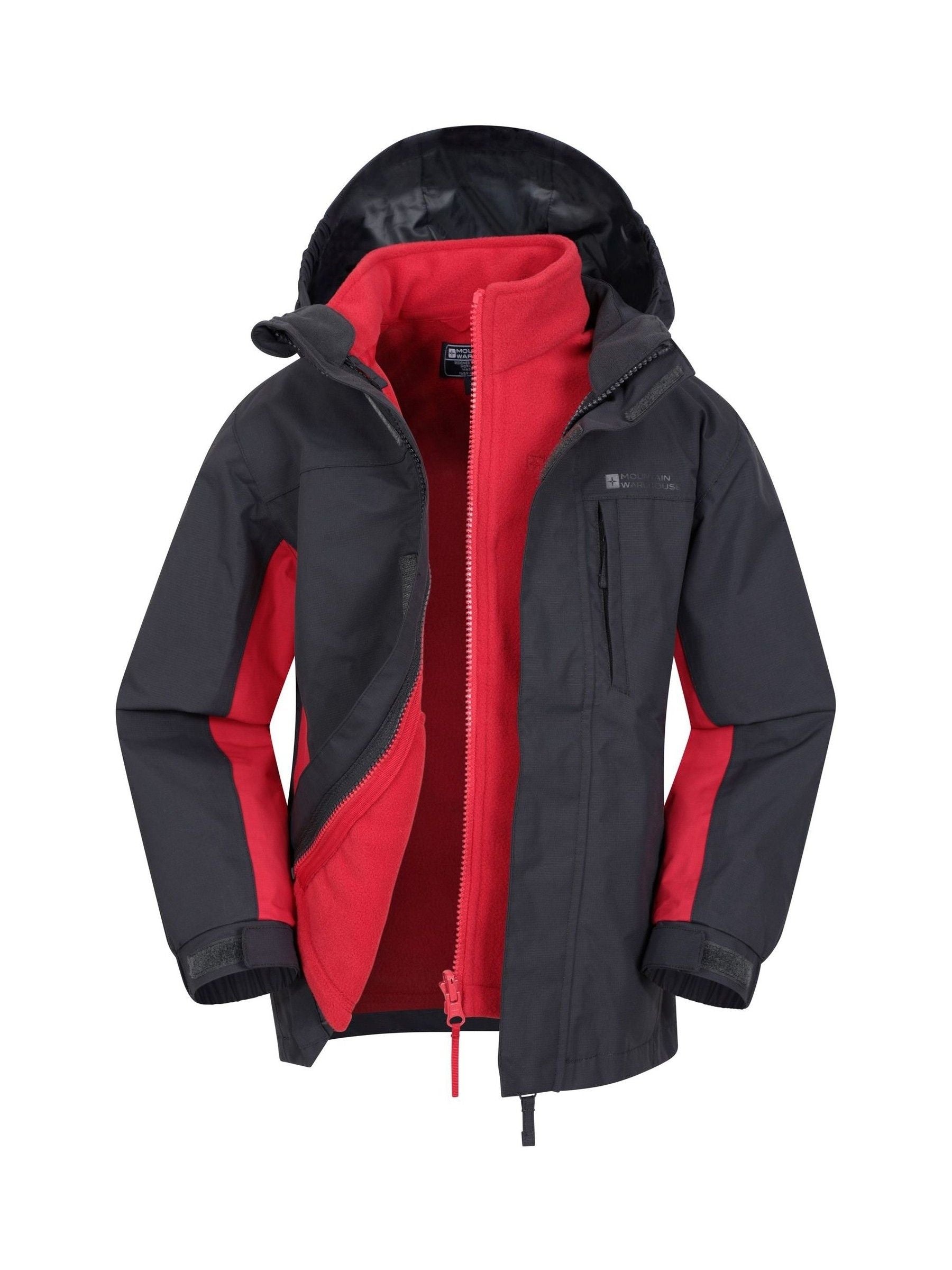 Dsiney Kidz - Mountain Warehouse Black Cannonball 3 in 1 Waterproof Jacket image 4