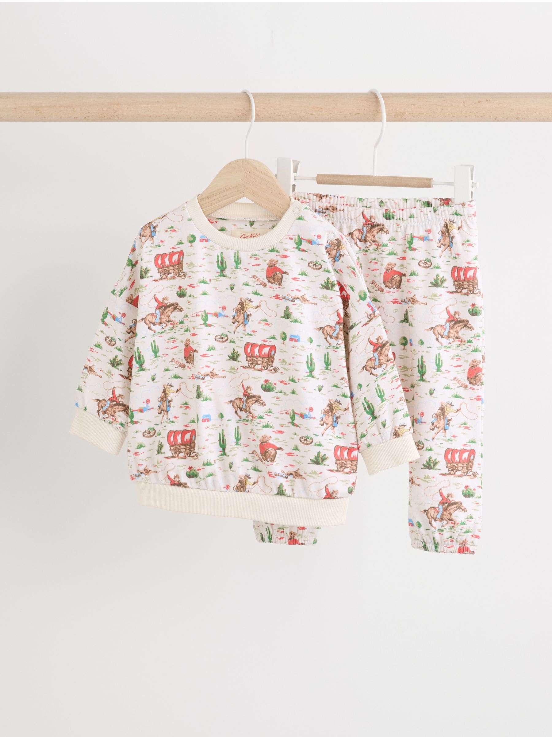 Cath Kidston Ecru Cowboy Baby Sweatshirt and Joggers Set image 3