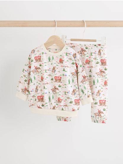 Cath Kidston Ecru Cowboy Baby Sweatshirt and Joggers Set image 3