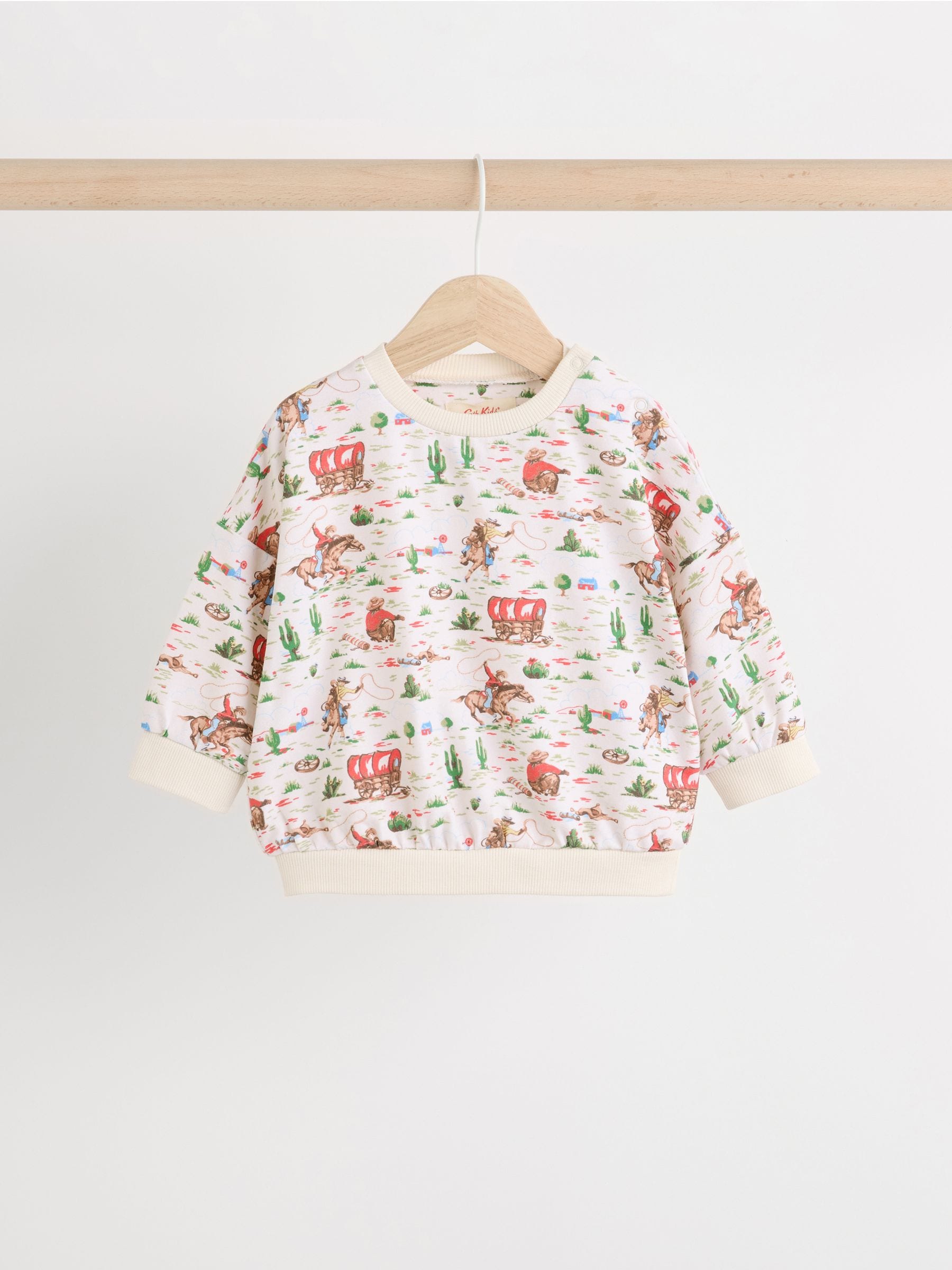 Cath Kidston Ecru Cowboy Baby Sweatshirt and Joggers Set image 5