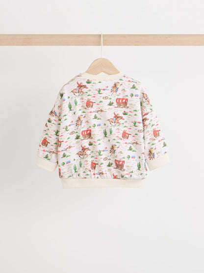 Cath Kidston Ecru Cowboy Baby Sweatshirt and Joggers Set image 6