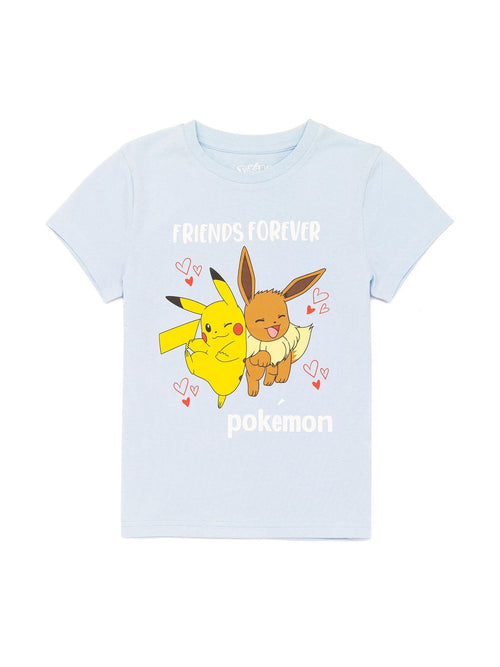 Dsiney Kidz - Vanilla Underground Blue Girls Pokemon 100% Cotton T-Shirt image 1